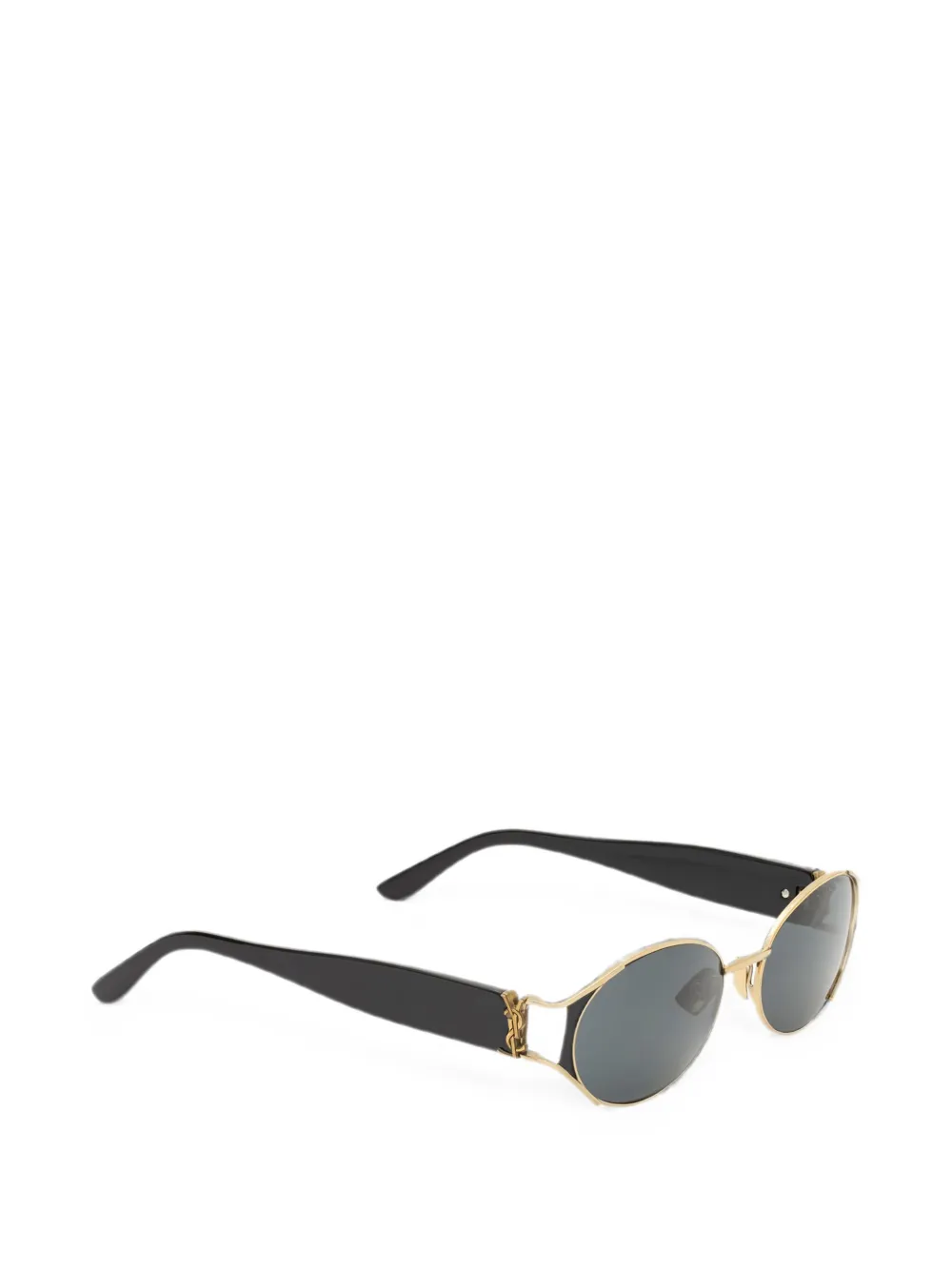 Saint Laurent Eyewear SL M919 zonnebril met rond montuur en Cassandre-detail Goud