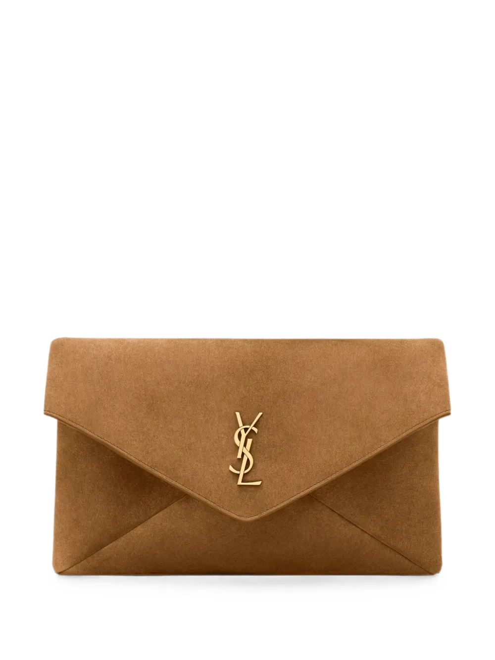 Saint Laurent Pouch Cassandre grande in pelle scamosciata - Marrone