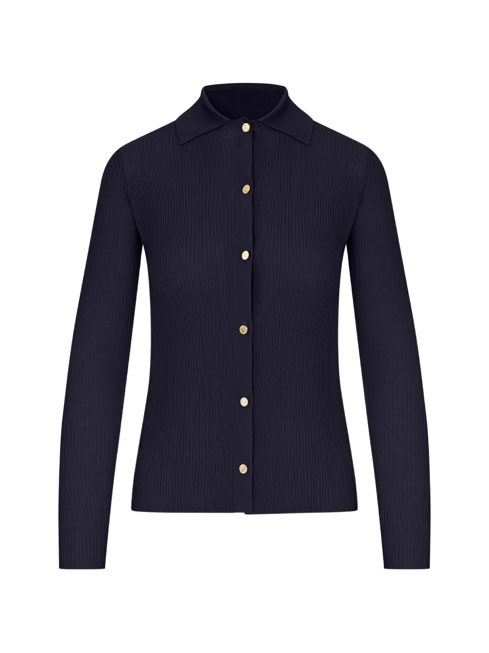 's Max Mara Ribbed-knit Button-down Cardigan In Blue