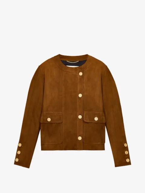 Saint Laurent short jacket in suede lambskin
