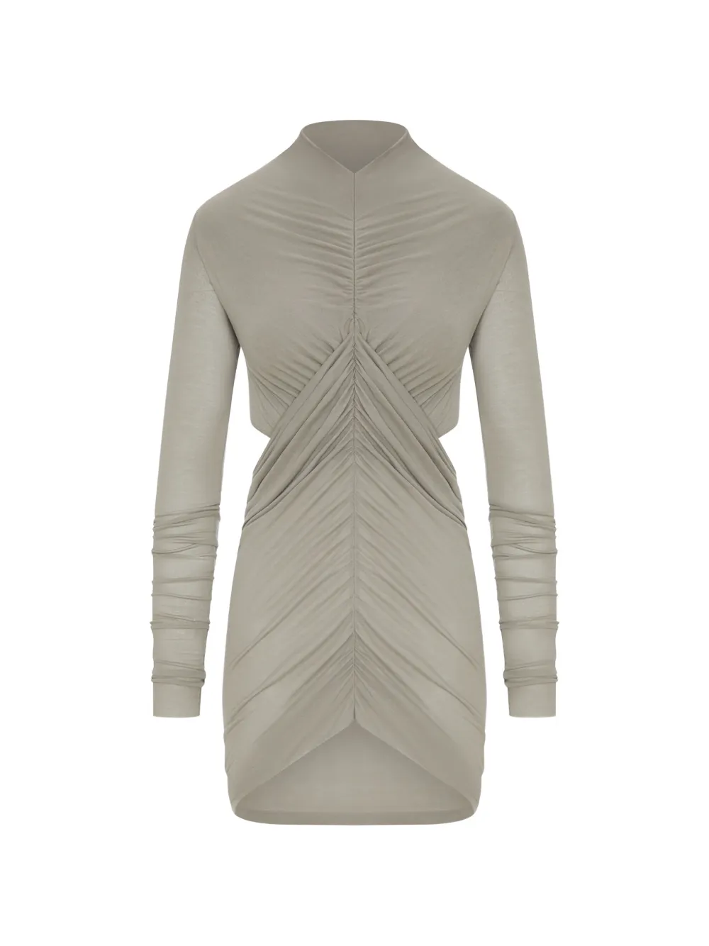 Rick Owens ruched cut-out mini dress - Grigio