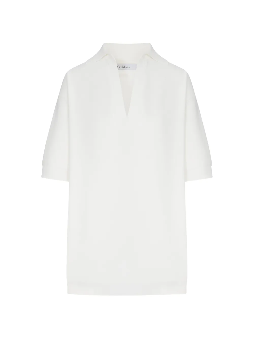 Max Mara long viscose crepe sweater - Bianco