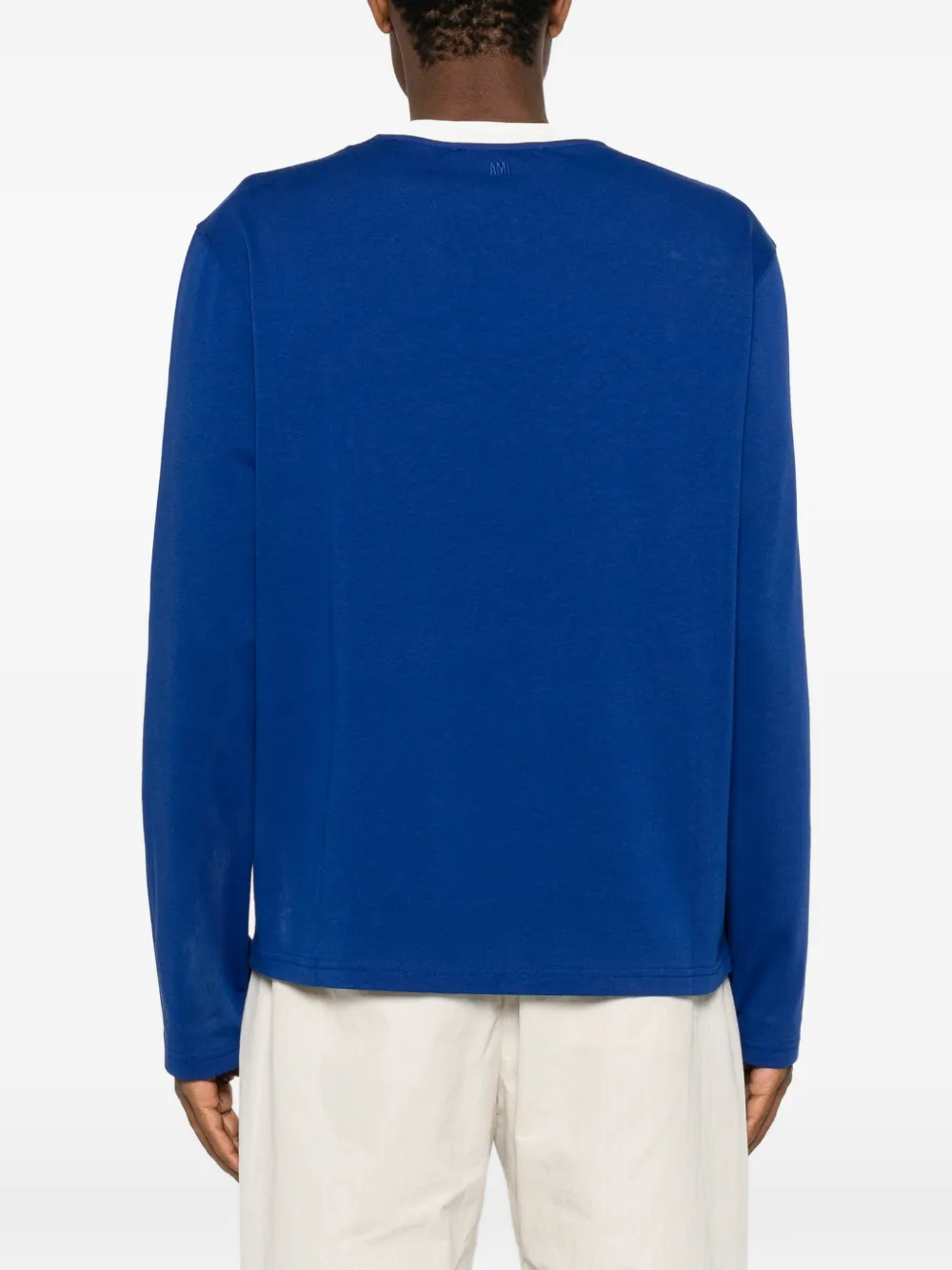 AMI Paris T-shirt met tekst Blauw