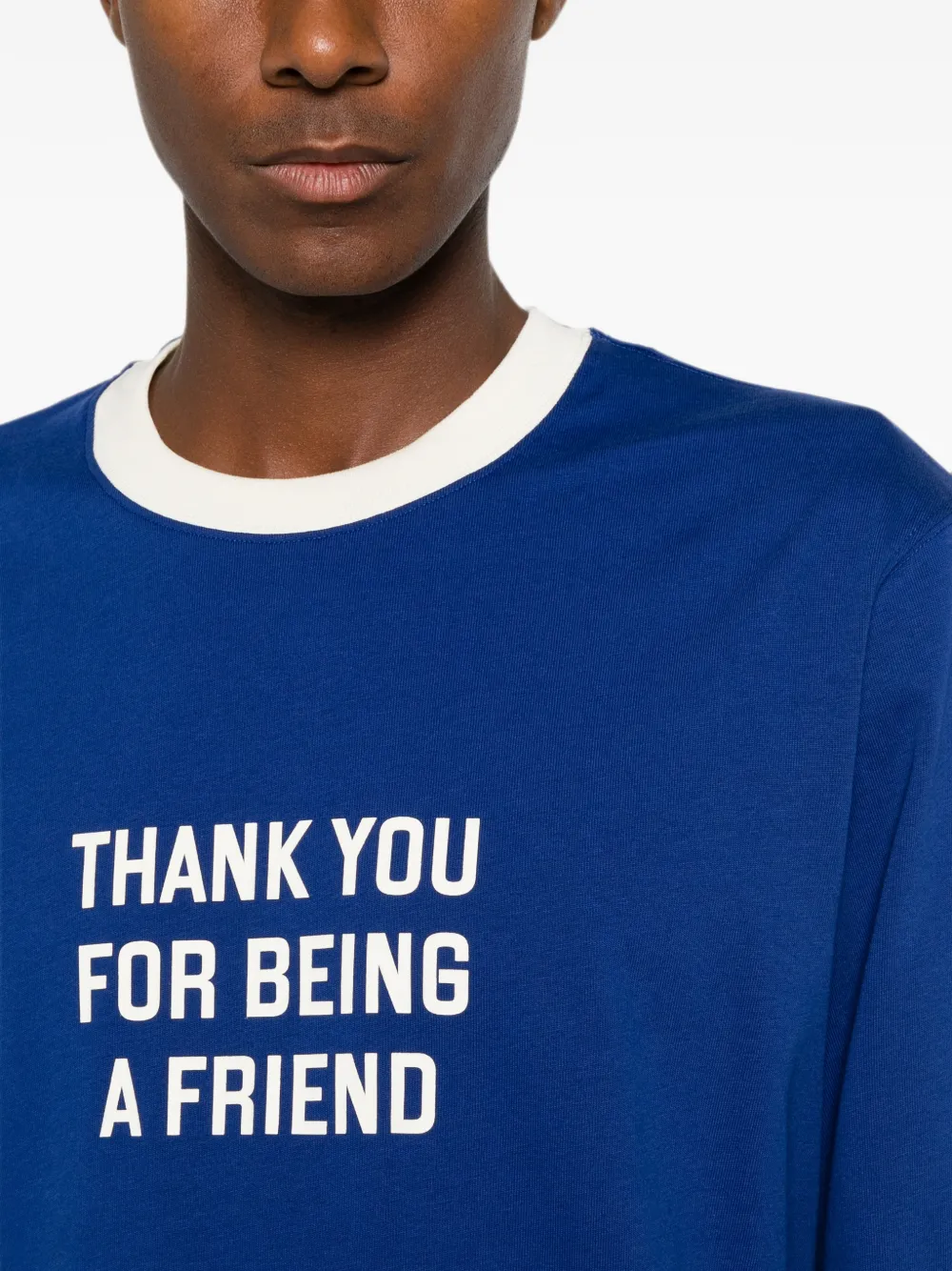 AMI Paris T-shirt met tekst Blauw