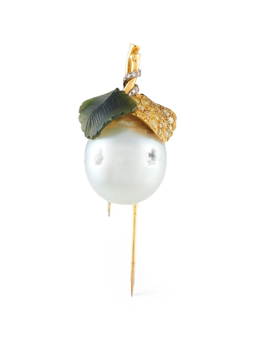 LB Exclusive baroque pearl and diamond brooch - Oro