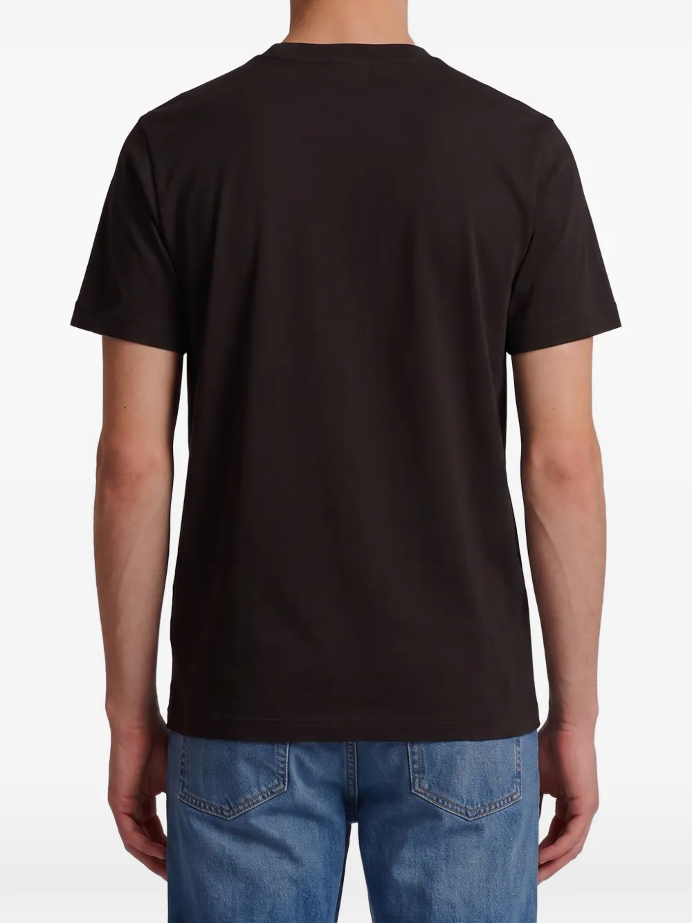 Moncler Katoenen T-shirt met logo Zwart