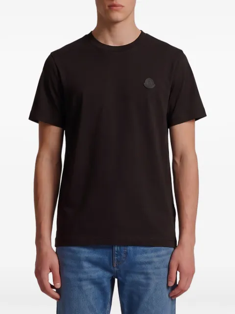 Moncler double leather logo cotton T-Shirt