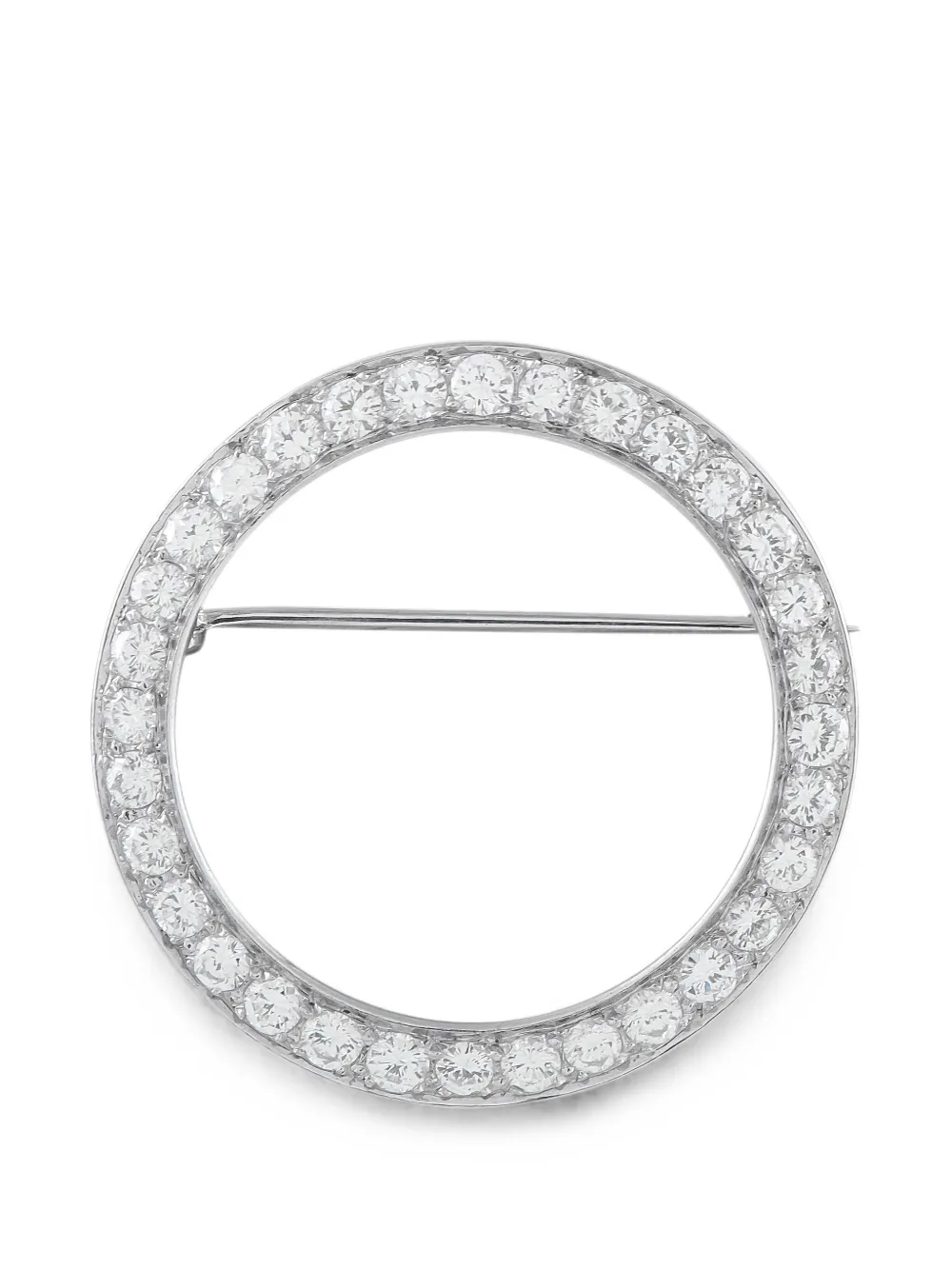 LB Exclusive diamond eternity circle brooch - Argento