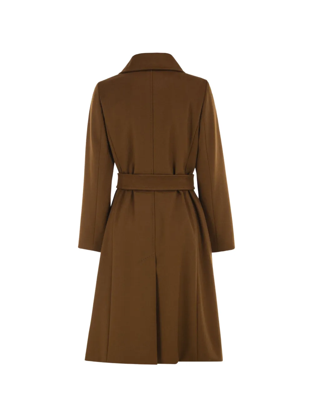 Max Mara Wollen jas met dubbele rij knopen Bruin