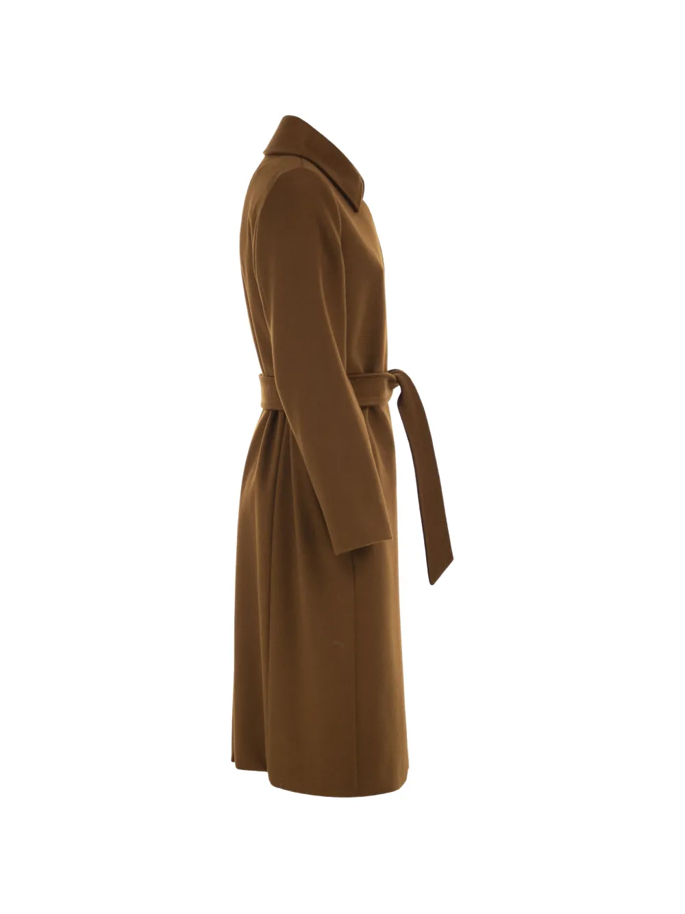 Max Mara Wollen jas met dubbele rij knopen Bruin