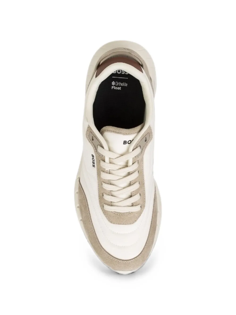 BOSS Motion Run panelled logo-print sneakers Wit