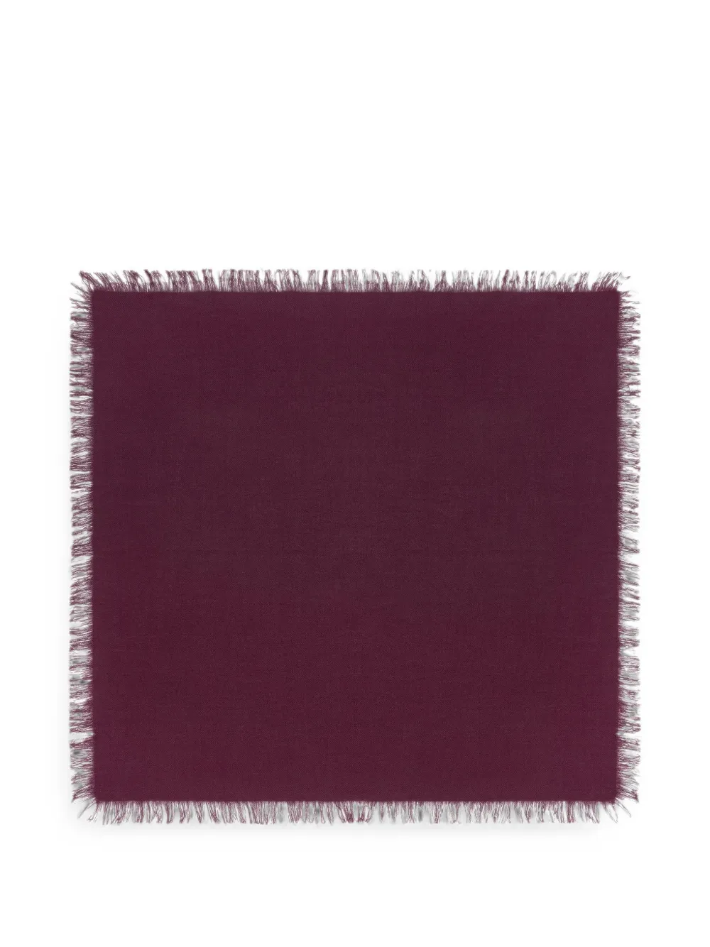 Bompard Mini Fringed Twill Scarf In Red