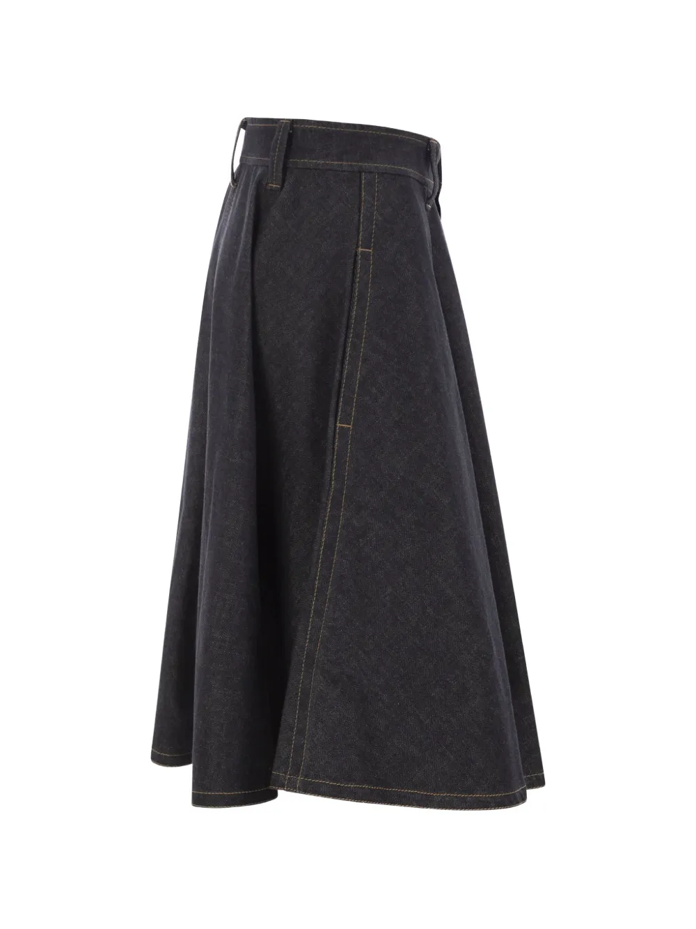 Brunello Cucinelli Uitlopende midi-rok verfraaid met Monili Blauw