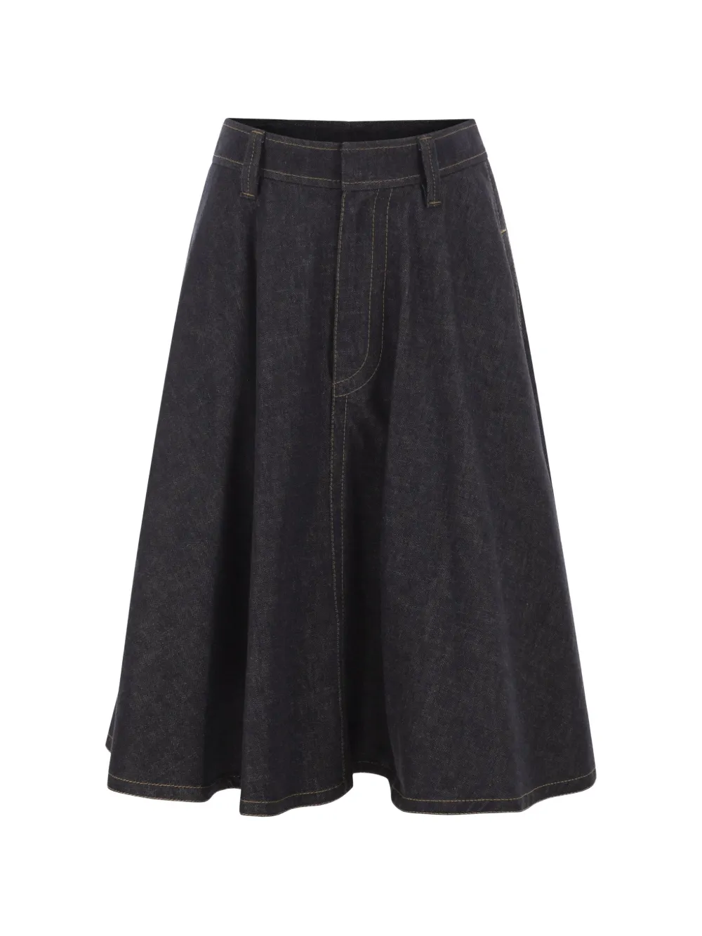 Brunello Cucinelli Monili-embellished flared midi skirt - Blu