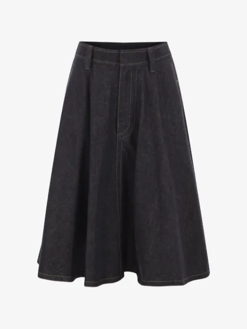 Brunello Cucinelli Monili-embellished flared midi skirt