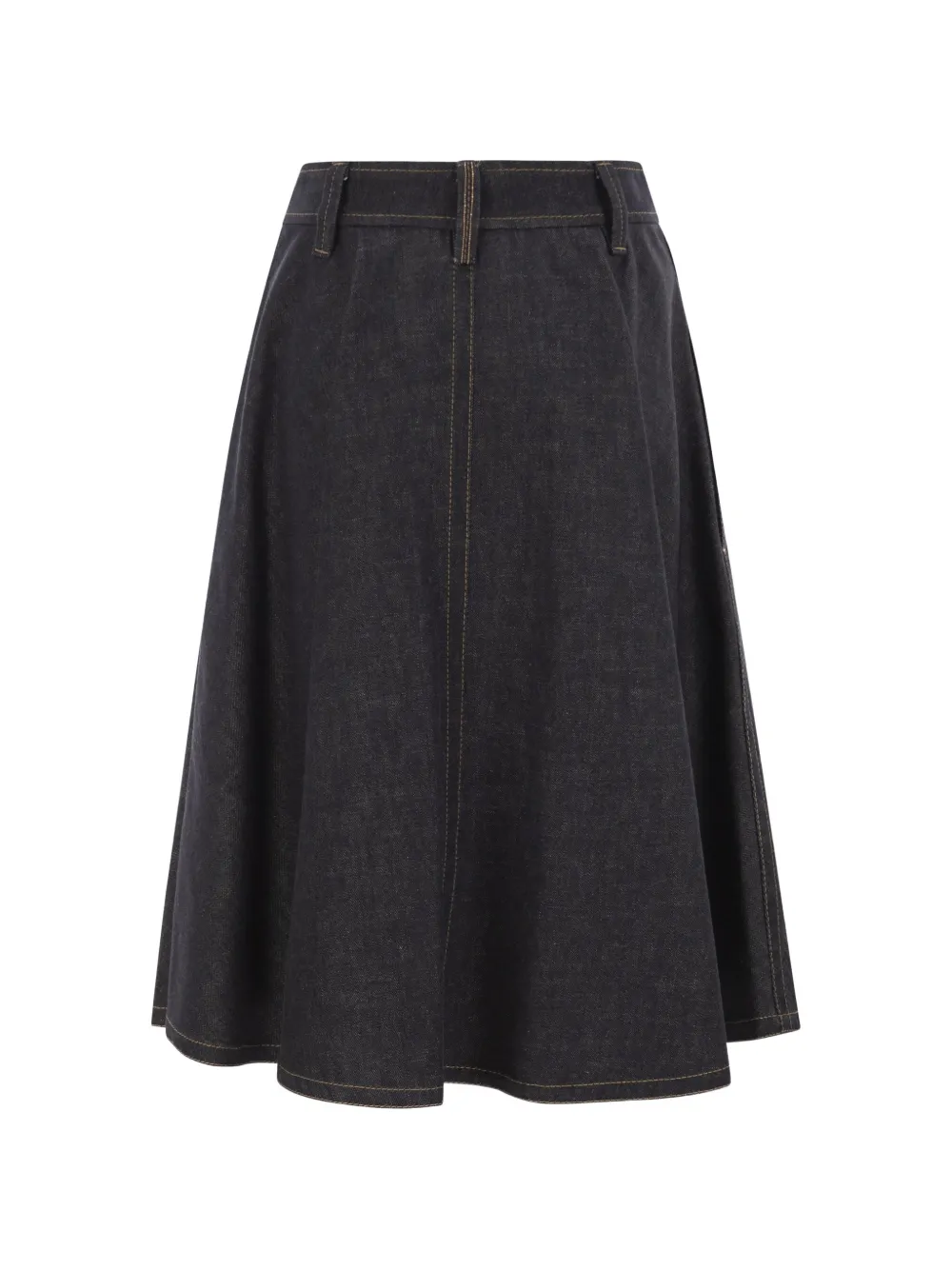 Brunello Cucinelli Uitlopende midi-rok verfraaid met Monili Blauw