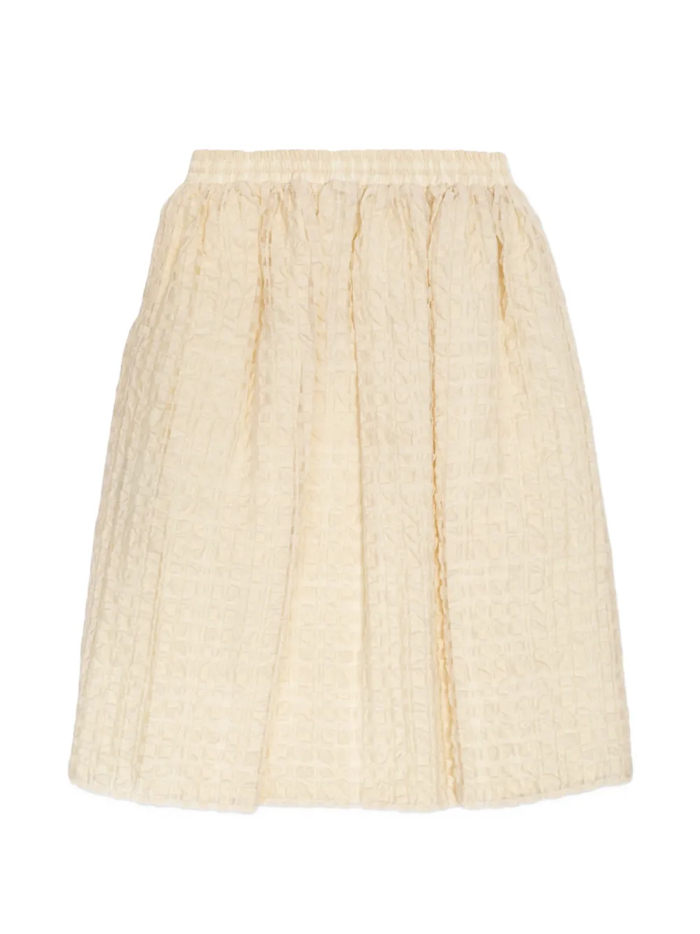 Versace Kids katoenen organza geruite cloqué maxi-rok Beige