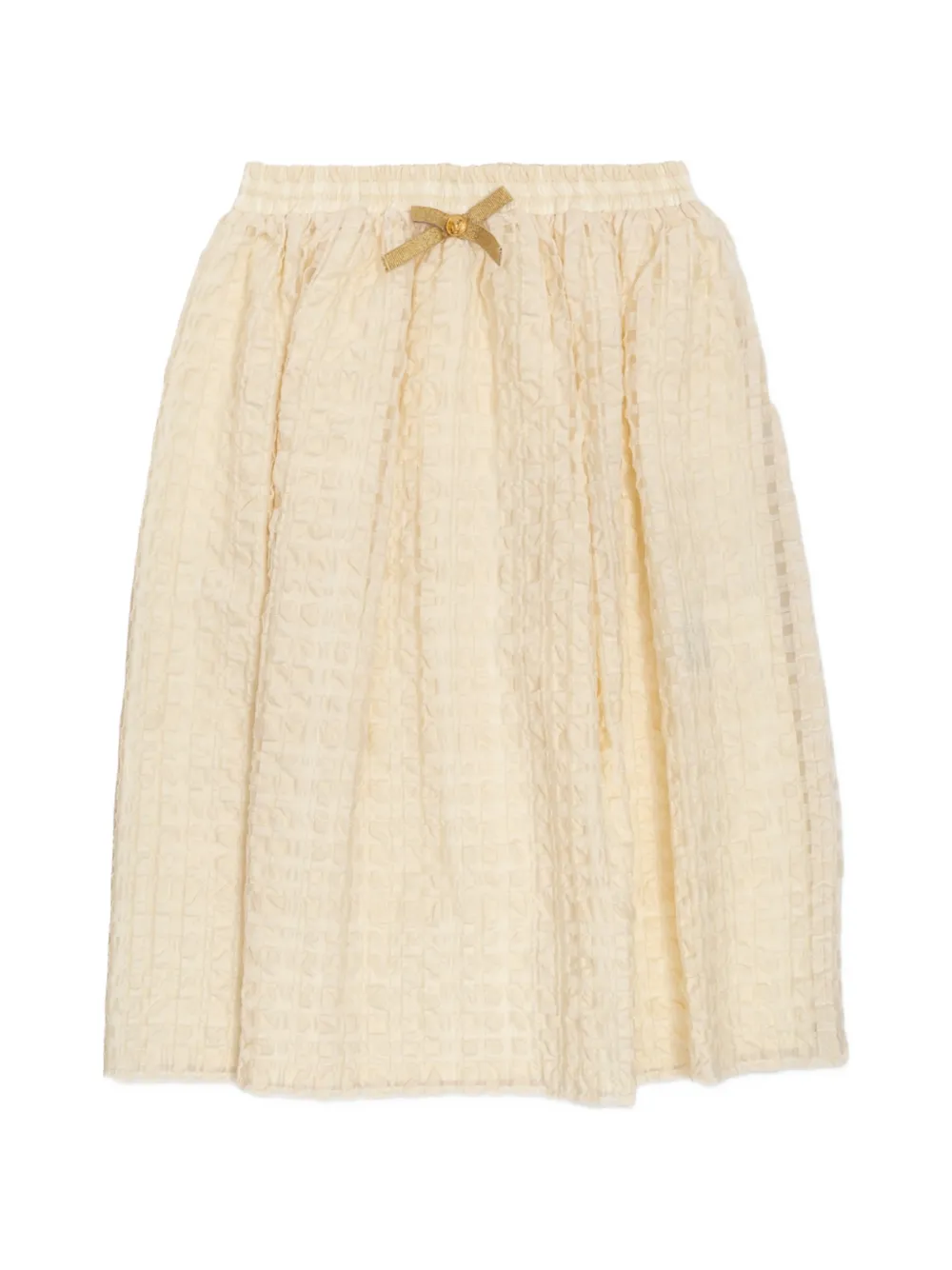 Versace Kids textured bow-detail skirt - Toni neutri