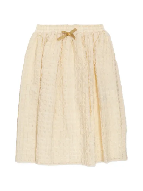 Versace Kids falda texturizada con detalle de lazo