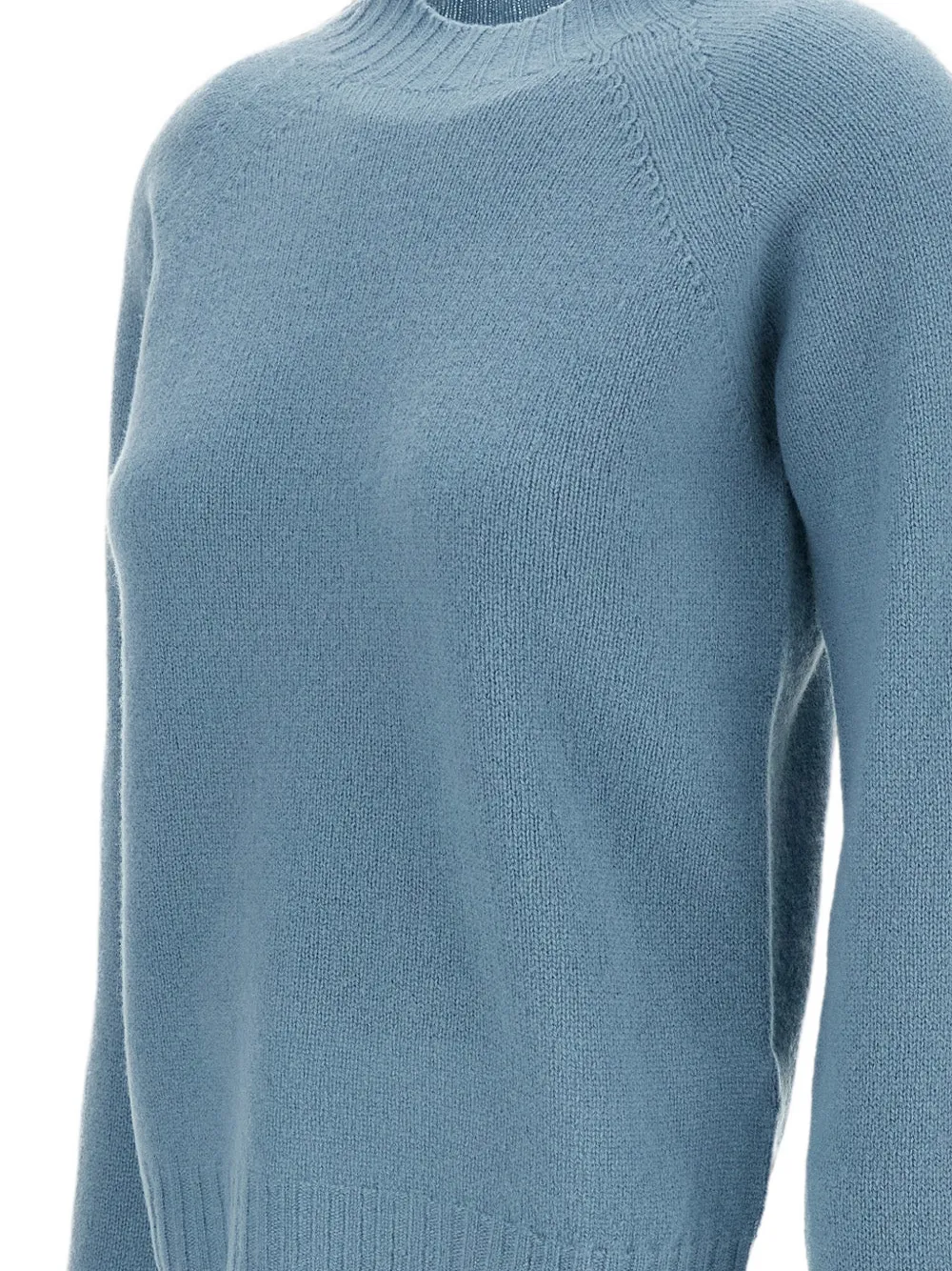 Drumohr mock-neck wool sweater Blauw