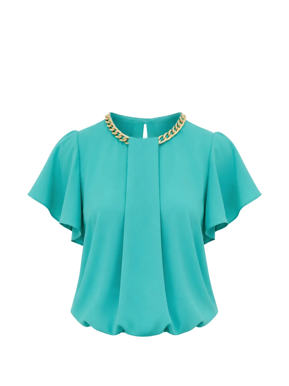 NISSA chain-detail top - Blu