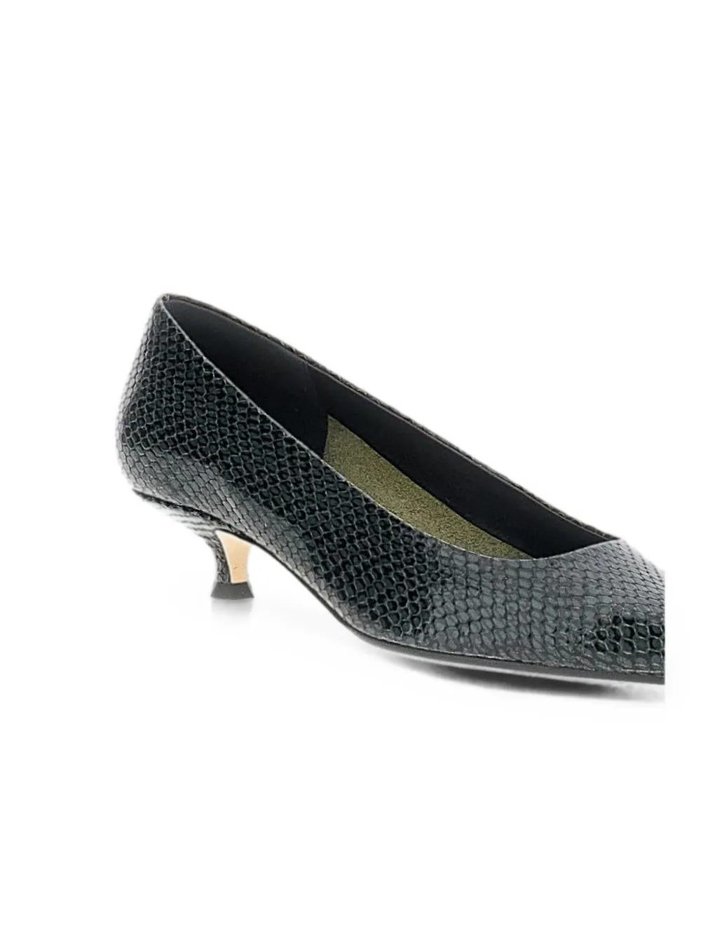 Aeyde snake-print ultra-pointed pumps Groen