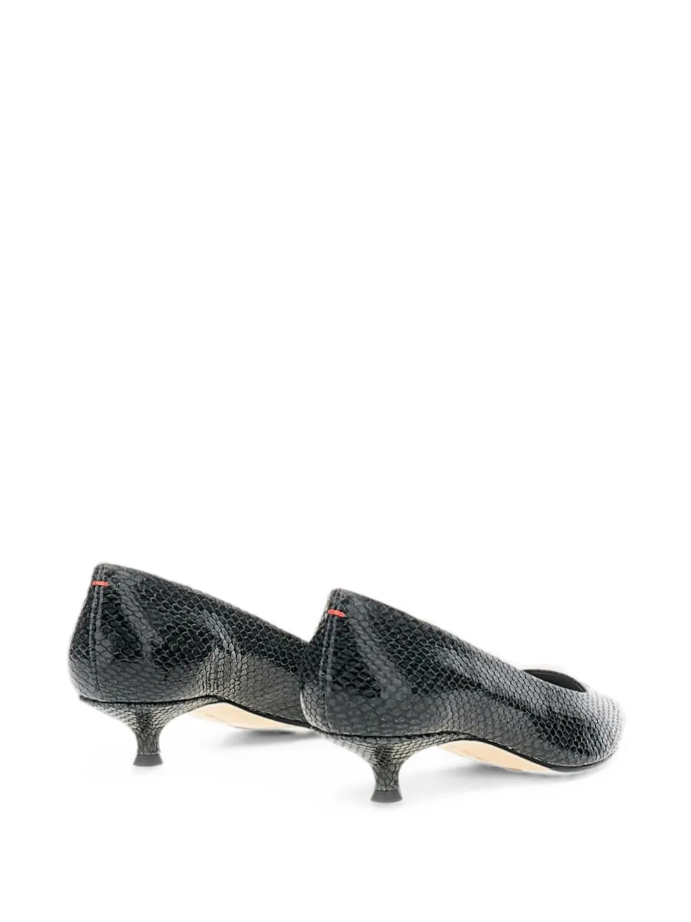 Aeyde snake-print ultra-pointed pumps Groen