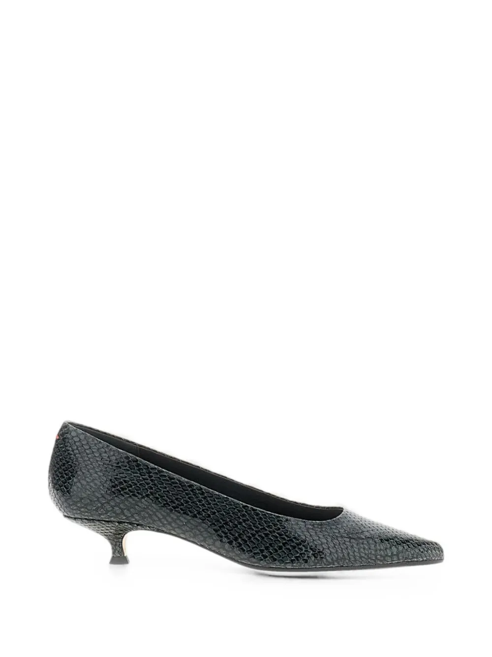 Aeyde snake-print ultra-pointed pumps Groen