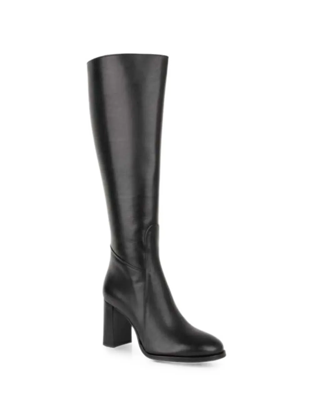 SERGIO MORETTI FIRENZE leather knee-high boots Zwart