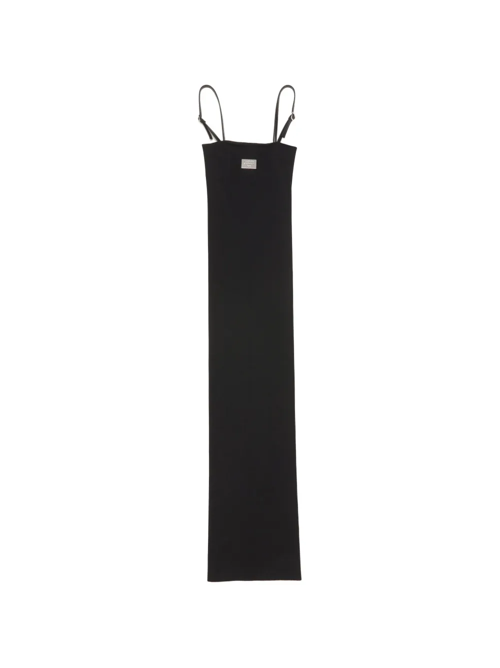 Acne Studios logo-plaque buckled-strap dress - Black