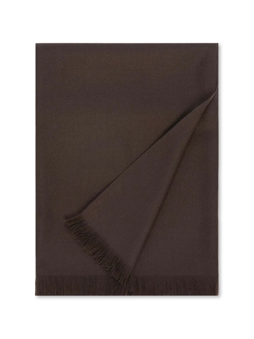 BOMPARD fringed cashmere scarf - Marrone