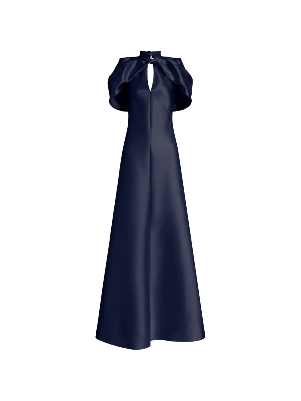 Alberta Ferretti cut-out cape-sleeves maxi dress - Blue