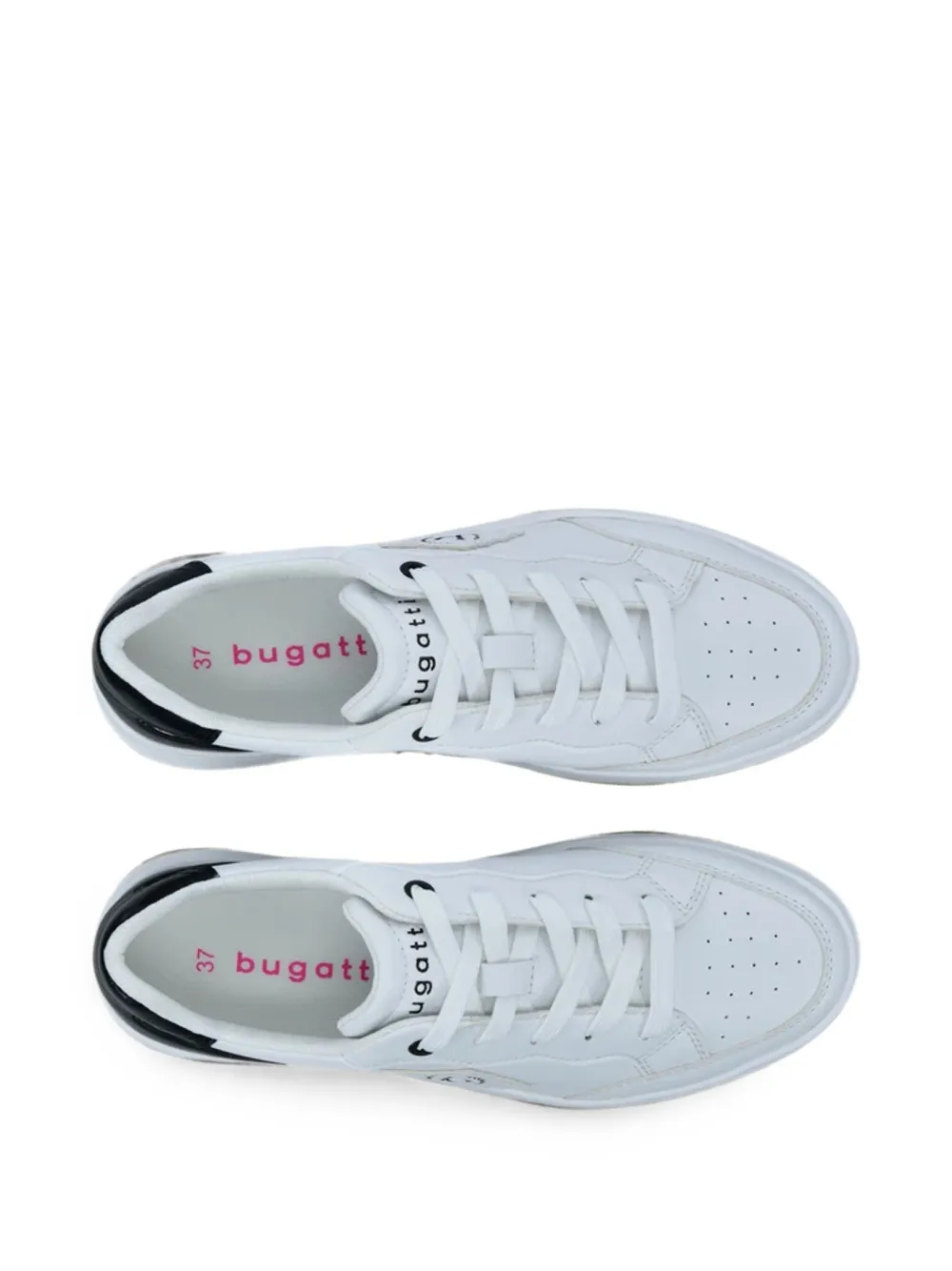 Bugatti logo-patch panelled low-top sneakers Wit
