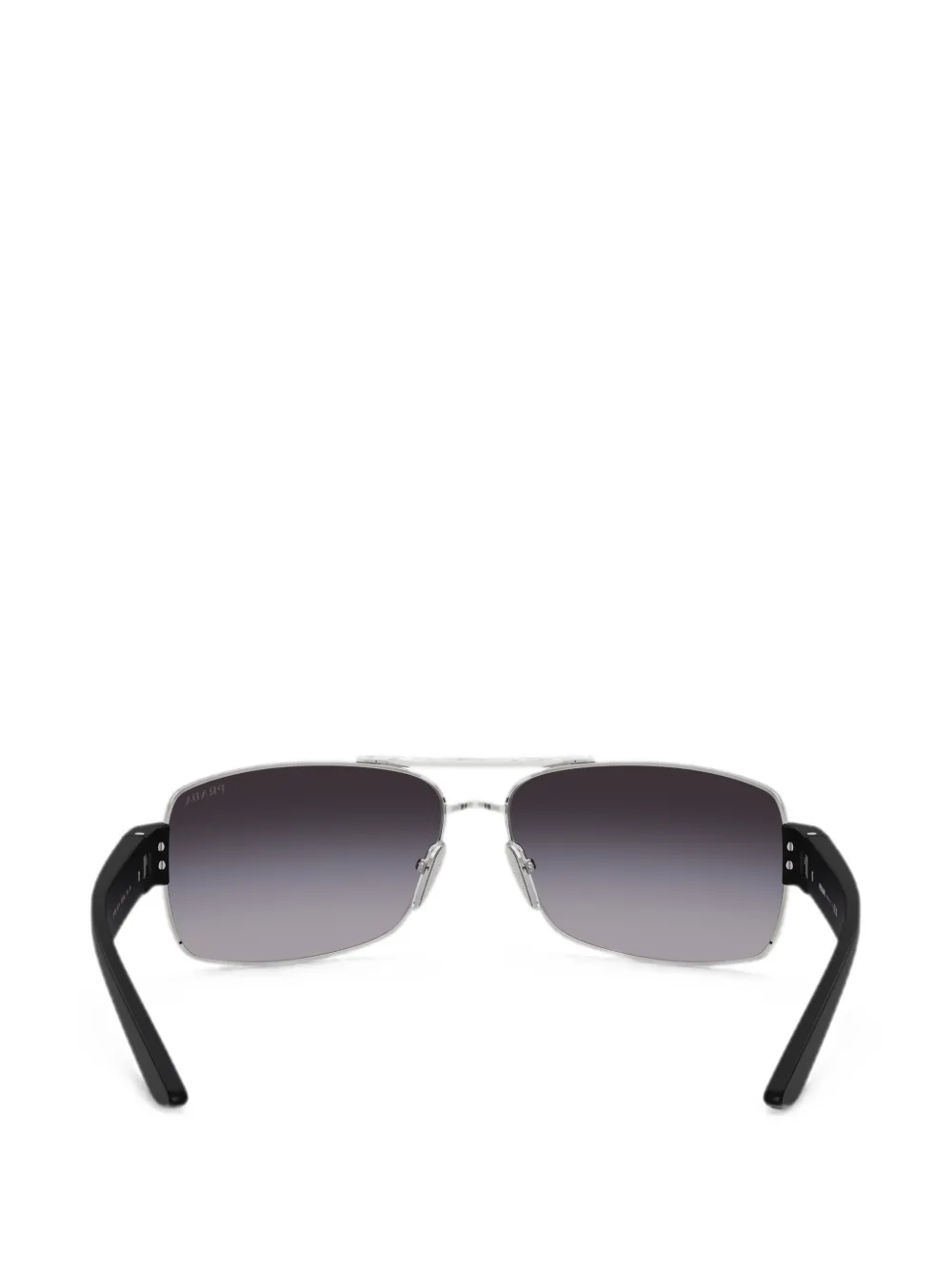 Prada Eyewear Zonnebril met rechthoekig montuur Zilver