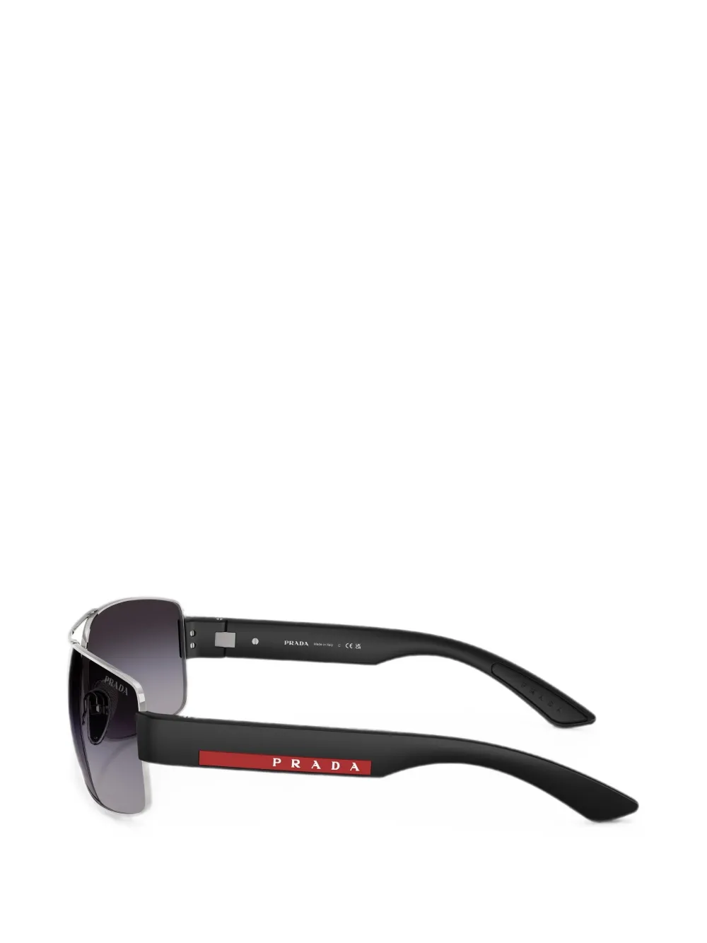 Prada Eyewear Zonnebril met rechthoekig montuur Zilver