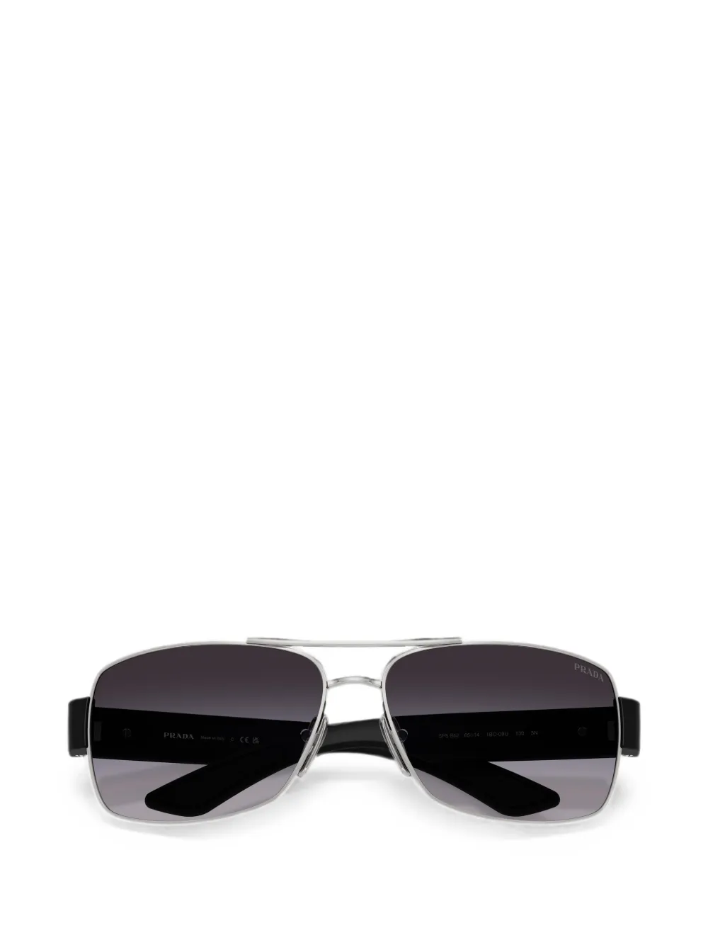 Prada Eyewear Zonnebril met rechthoekig montuur Zilver