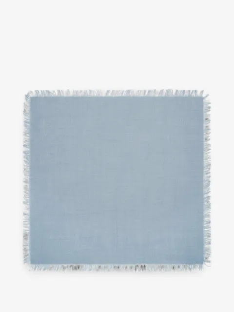 BOMPARD fringed twill wool scarf