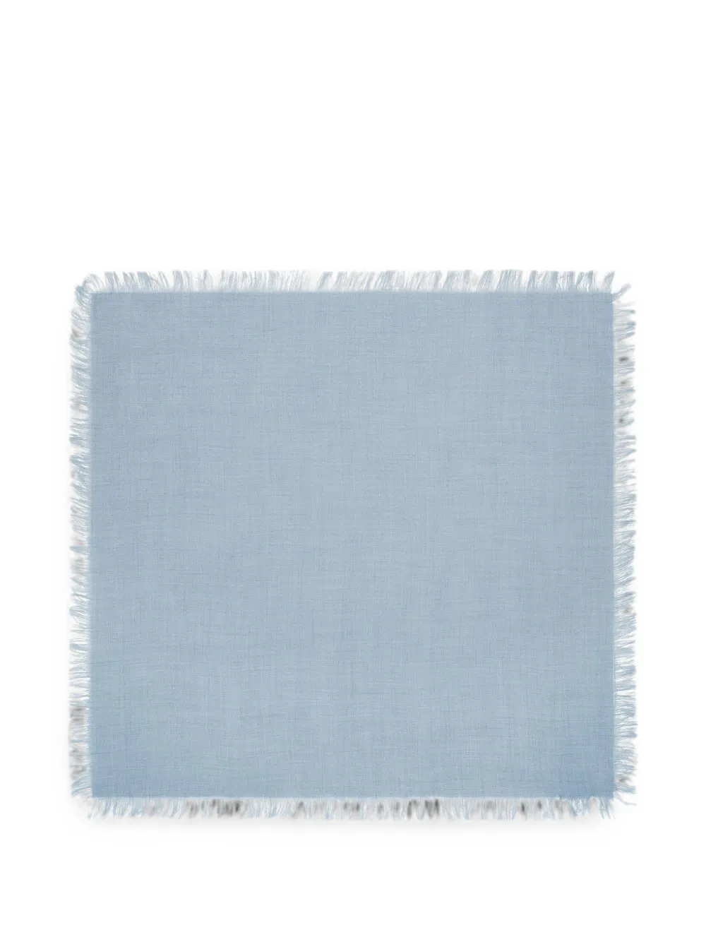 BOMPARD Twill wollensjaal met franje Blauw