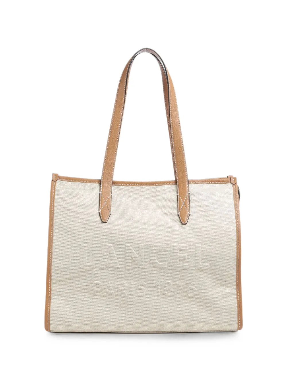 Lancel Jour De Leather-trim Canvas Tote Bag In Neutral
