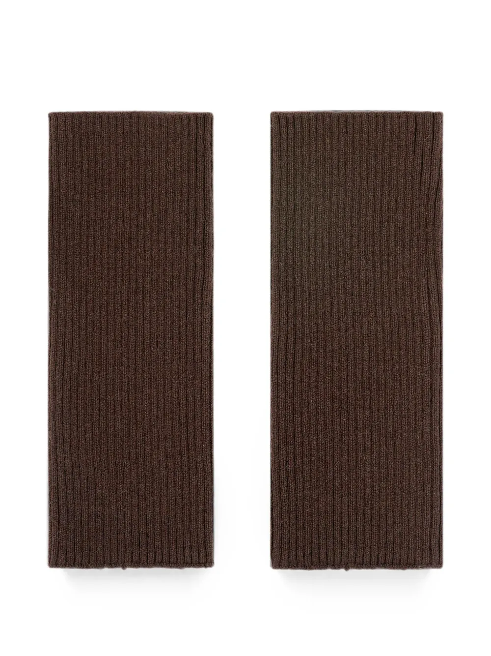 Bompard Ribbed Cashmere Mittens In Brown