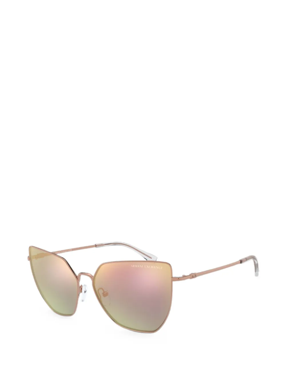 Armani Exchange Zonnebril met geometrisch montuur Roze