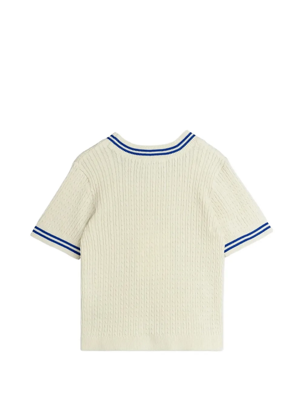 Mini Rodini Kabelgebreide trui met hartpatch Wit