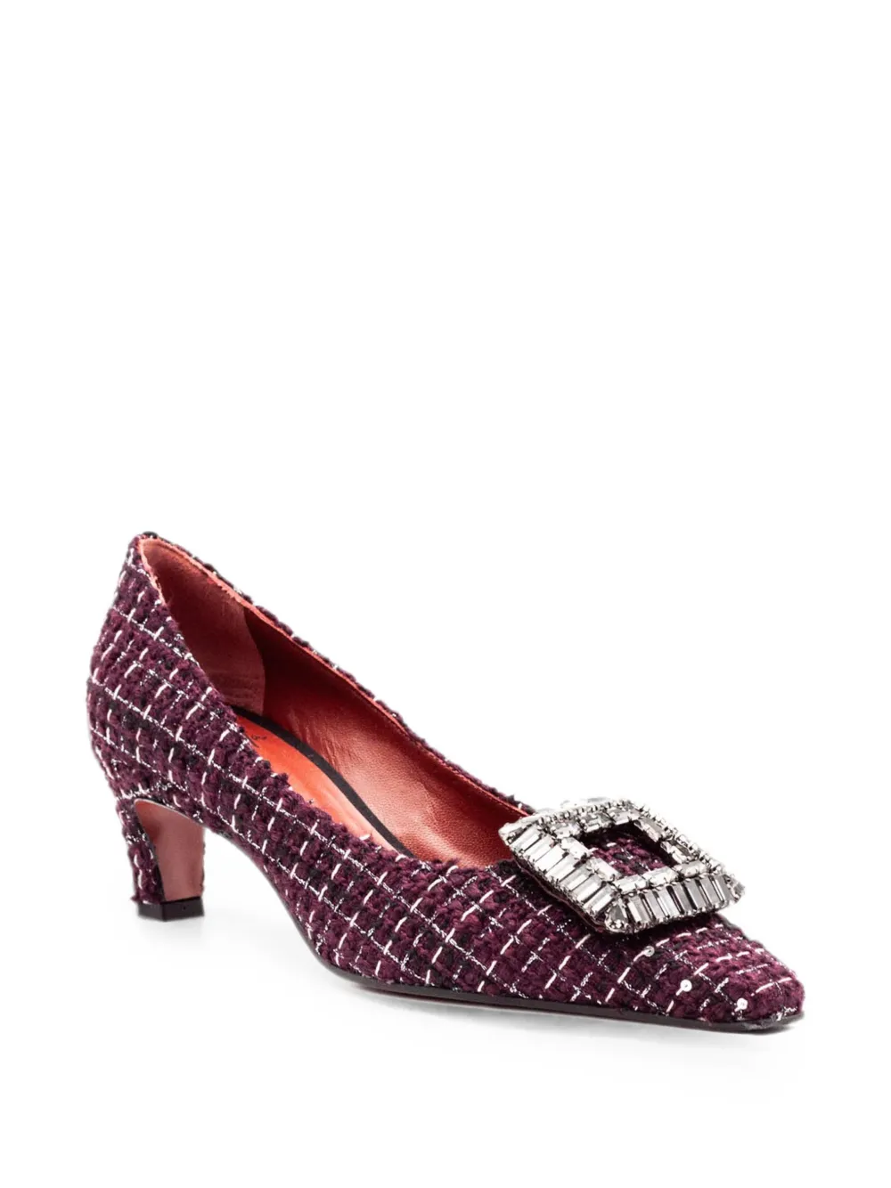 Festa Milano bouclé heeled pumps Paars