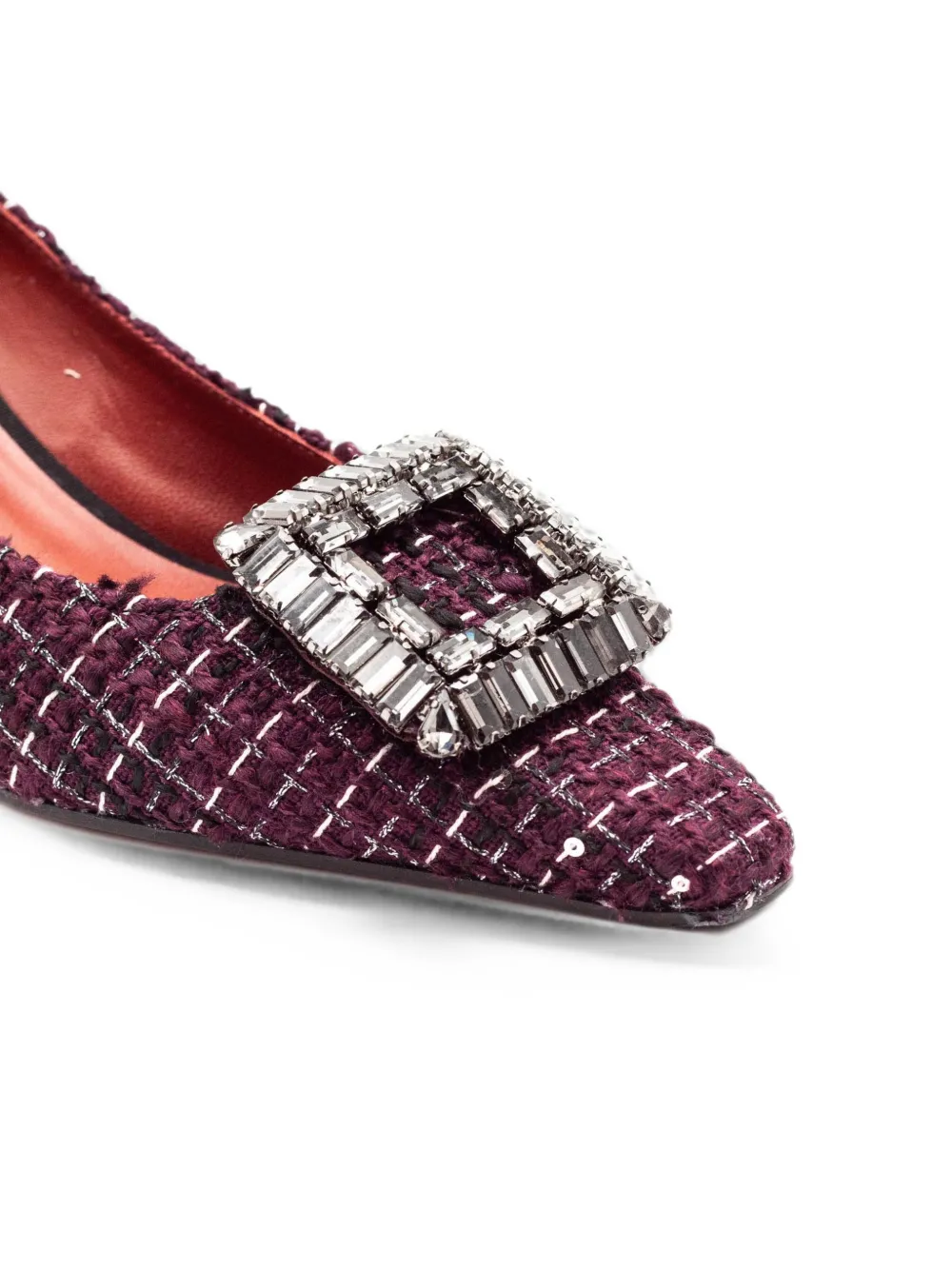 Festa Milano bouclé heeled pumps Paars