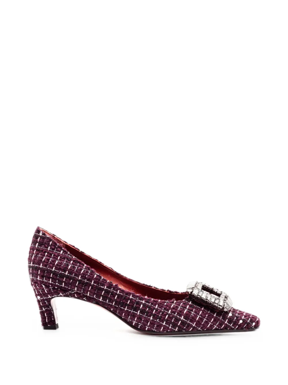 Festa Milano bouclé heeled pumps Paars