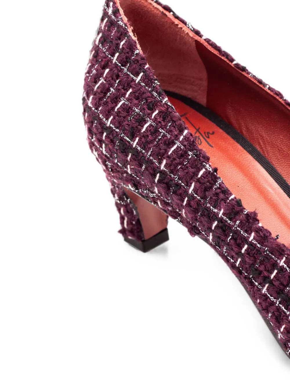 Festa Milano bouclé heeled pumps Paars