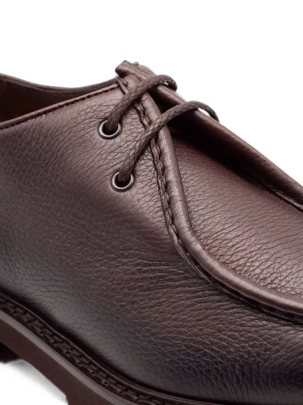Doucal's textured box-stitched oxford shoes Bruin