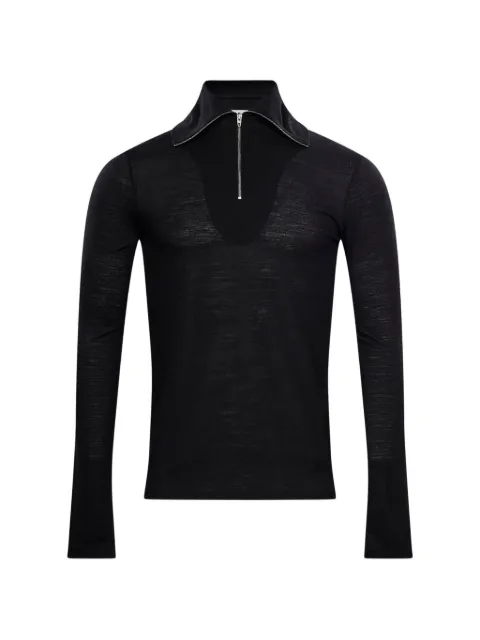 Jil Sander quarter-zip long-sleeve polo shirt