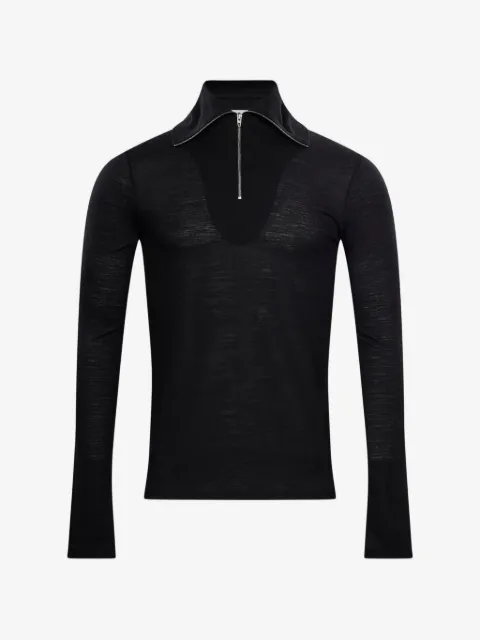 Jil Sander quarter-zip long-sleeve polo shirt