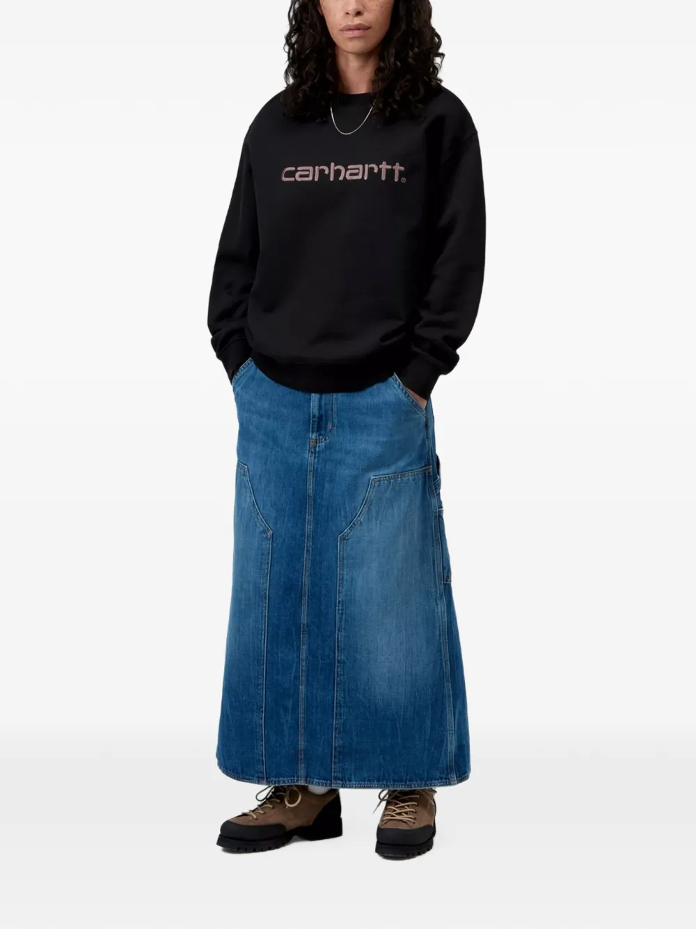 Carhartt WIP Sweater met geborduurd logo Zwart